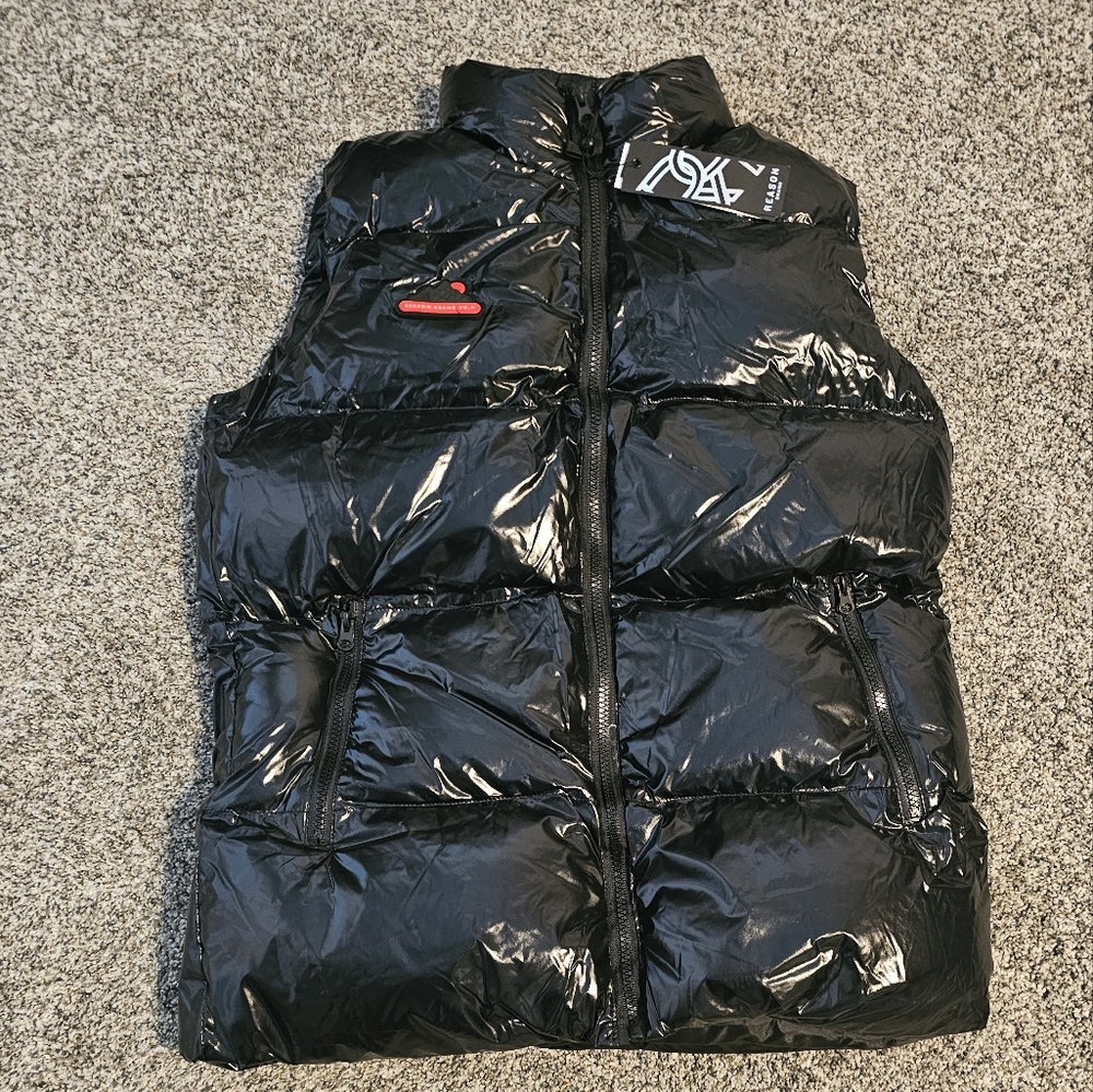 Black Puffer Vest Size M
